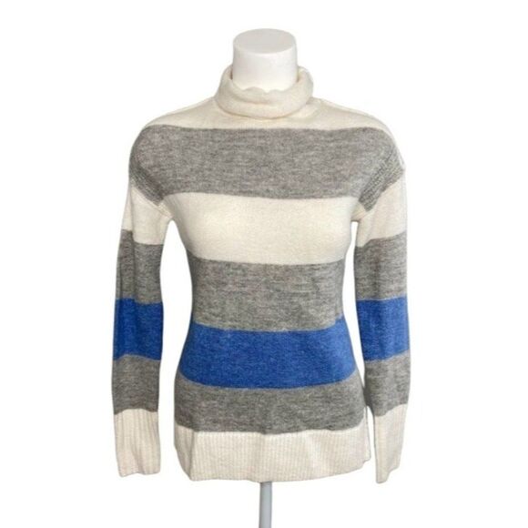 ‎GAP Turtleneck Stripe Sweater Top XS NEW - Picture 1 of 9